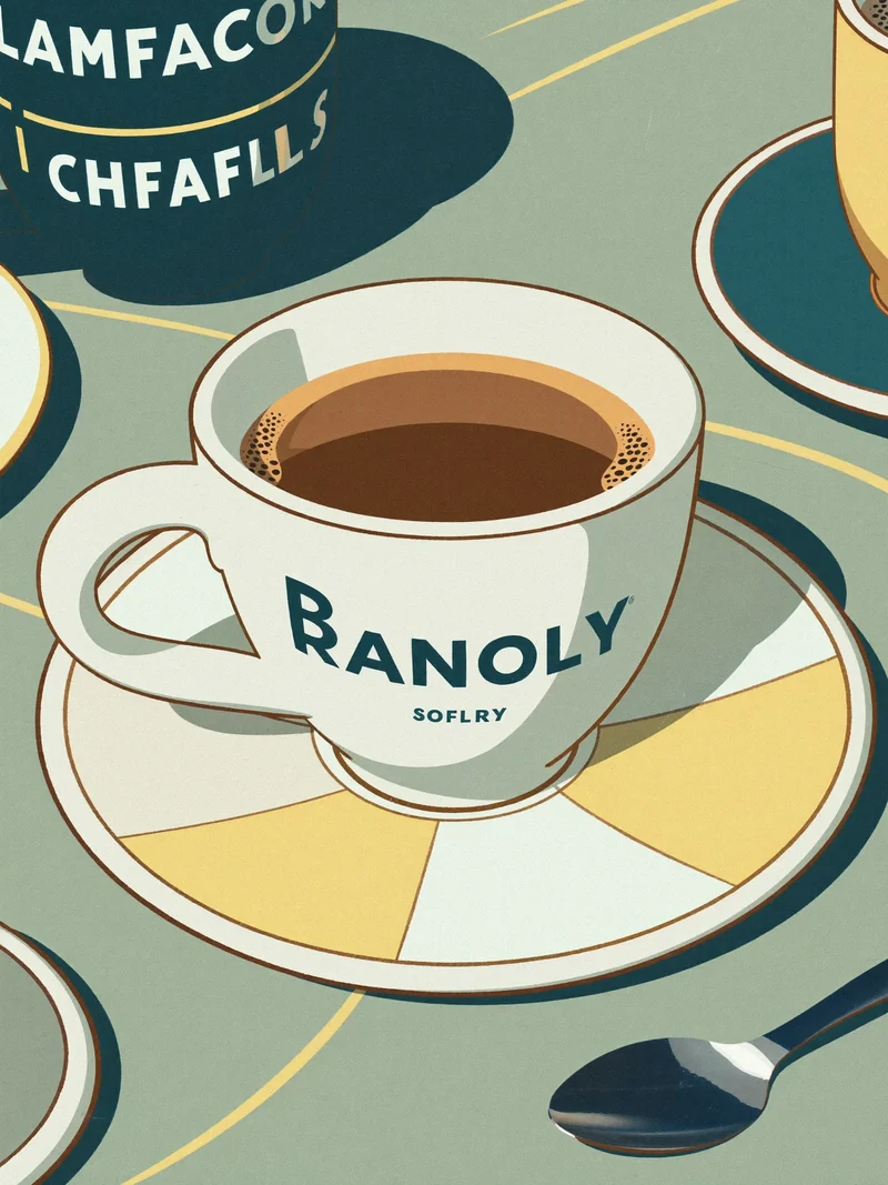 Illustrazione di una tazza in ceramica con specialty coffee